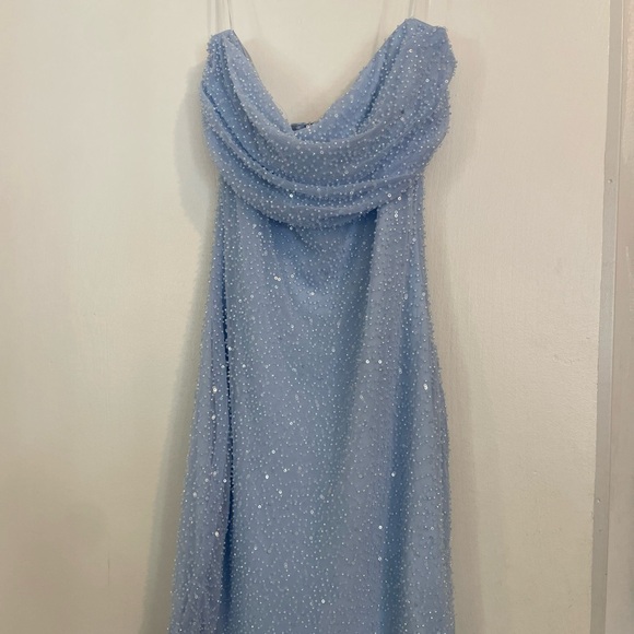 Windsor - Lena strapless Bodycon Beaded Mesh Mini Dress - Picture 4 of 6